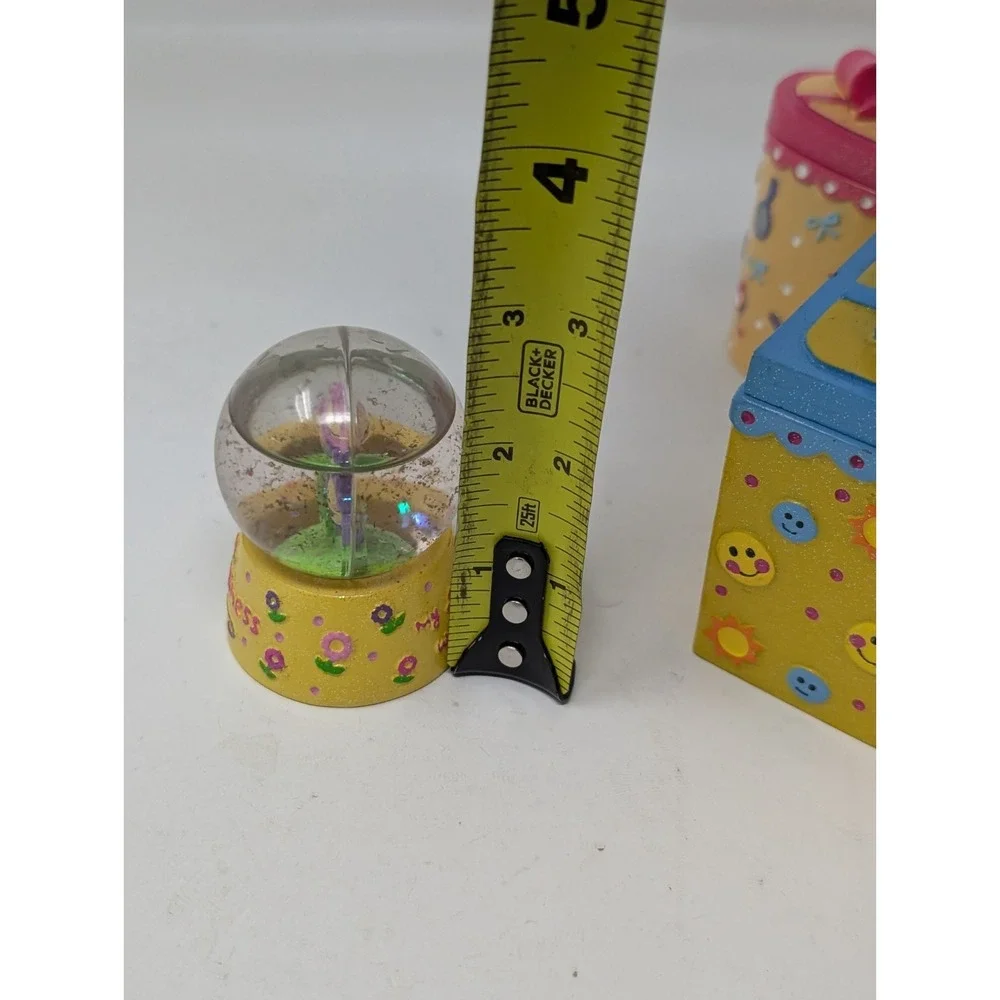 Vintage‎ Y2K Claire's Trinket Box & Water Globe Lot Cute 2004 2005 Flower Happy